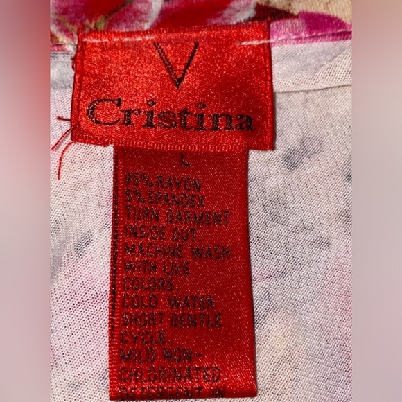 V-Cristina Vtg Animal Print Studded Popover Blouse Women L Multicolor Y2K - Picture 3 of 7